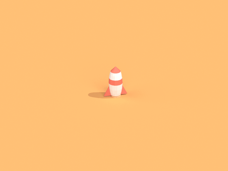 Low Poly Rocket Launch