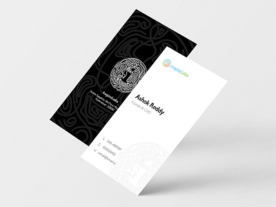Visiting Cards black business card clean corporate minimal mockup portrait startup visiting white