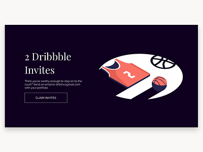 2x Dribbble Invite Giveaway colors dark draft dribbble illustration invitation invitations invite invites isometric shadow ui