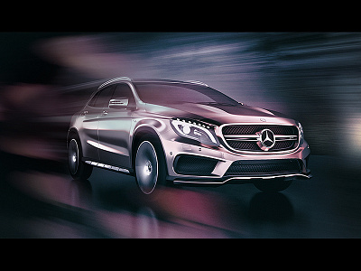 Mercedes GLA AMG - CGI by Adrian Renner 3d 3dsmax cardesign cgi corona design mercedes motion photoshop rendering transportation