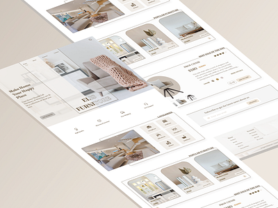 Minimal Furniture shop website Design