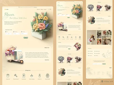 Flower Online Shop Web Design design figma flower flowerdelivery flowerdesign floweronlineshop flowershop landingpage onlineshop shopdesign store storedesign ui uidesign uidesigner web webdesign websitedesign