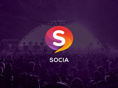 Socia Logo app art branding coloful creative gradient graphic icon illustration logo logo 2d logo 3d logo a day logo design logotype social media social media app typogaphy ui vector