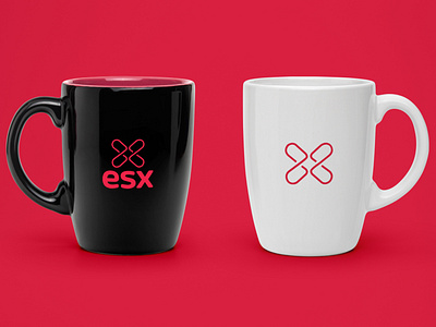 ESX Mug Concept. arrow brand brand identity branding butterfly icon infinity logo logotipo logotype red