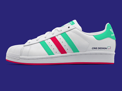 Adidas Superstar by crie.design adidas brand brand identity colors design fashion green icon logo logotipo logotype marca moda red shoe shoes sneakers typogaphy verde vermelho