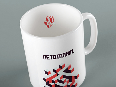 Neto Marin - Mug Concept blocks brand branding bricks coffee design developer logo logotipo microsoft mug orange pattern tetris