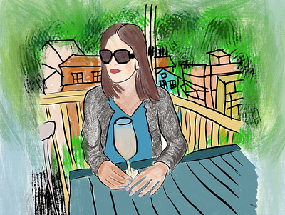 Illustration - Chilling in Newport, RI art digital design illustration