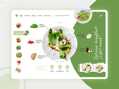 Health food restaurant - Website