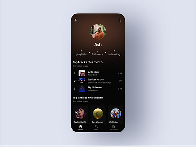 Spotify User Profile - Daily UI #006