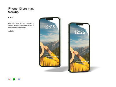 iPhone 13 pro max Mockup 3d branding design graphic design iphone mockup modern pro max