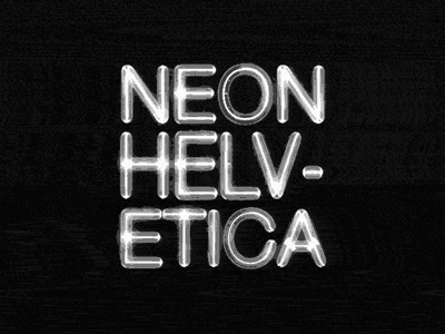 {gif} Neon Helvetica animated gif helvetica neon typography