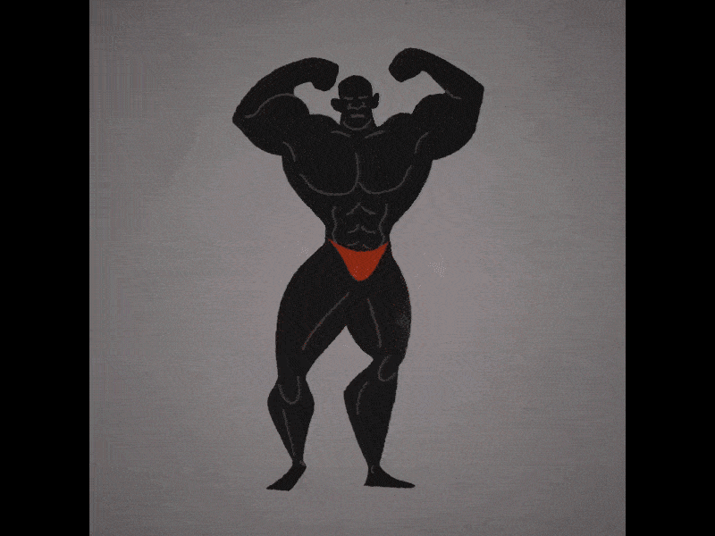 Bodybuilder posing animation animation branding design graphic design illustration motion graphics vector