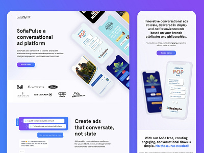 Web design for Conversational ad platform