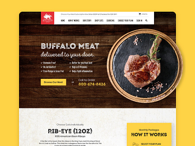 Landing design for meat store