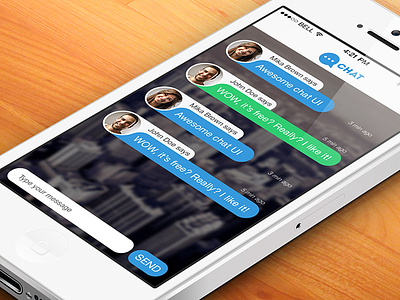 Free Chat PSD app chat chat app free free app free chat message psd