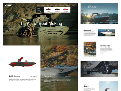 Sport Boats website design boats light website minimal unique design web design yacht