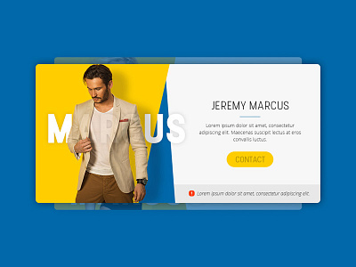 Profile/Contact PopUp UI contact design fashion popup profile ui