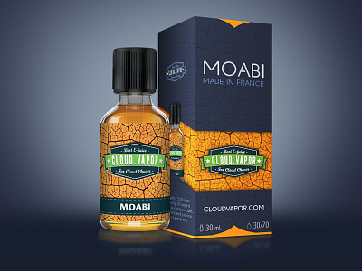 "moabi" e-liquide package redesign