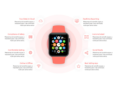 Apple Watch app section (landing page design)