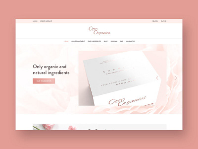 Website design for Shopify e-commerce design e commerce header homepage light minimal pink shopify ui web website website design