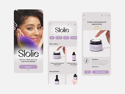 SLOLIE (study case) app beauty branding design figma graphic design makeup mobile skincare ui ui design ux ux design