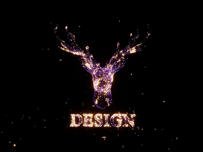 Fantasy Galaxy Deer 3d ae awesome branding c4d deer design dream effect fantasy fx galaxy light logo motion star visual