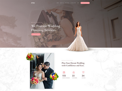 Wedding Planner Website clean landing page planner simple ui ux webdesign website website design wedding weddings wordpress wordpress theme