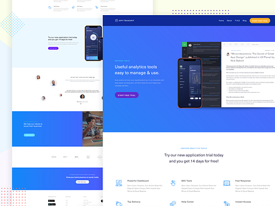 App landing page by Tarik - Designer on Dribbble