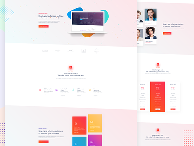 creative agency homepage agency business clean flat gradients landing page minimal one page popular design product page ui web design webdesign website