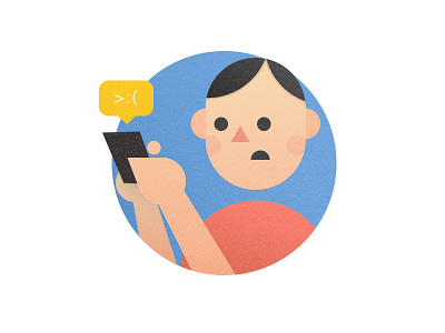 >:( cartoon digital icon illustration phone smartphone text