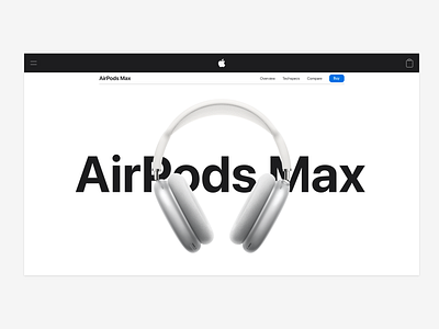 Apple AirPods Max Product Page airpods max animation app design apple apple product page branding concept design front page graphic design homepage landing page minimal minimalist moderm design mobile ui modern design product page ux design visual design web design website design