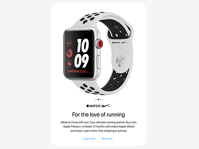 Apple Watch Nike Product Card app design apple apple product page apple watch branding concept design design graphic design landing page minimalist design mobile app design mobile ui ux modern design nike apple watch product design product show case ui ux visual design web design