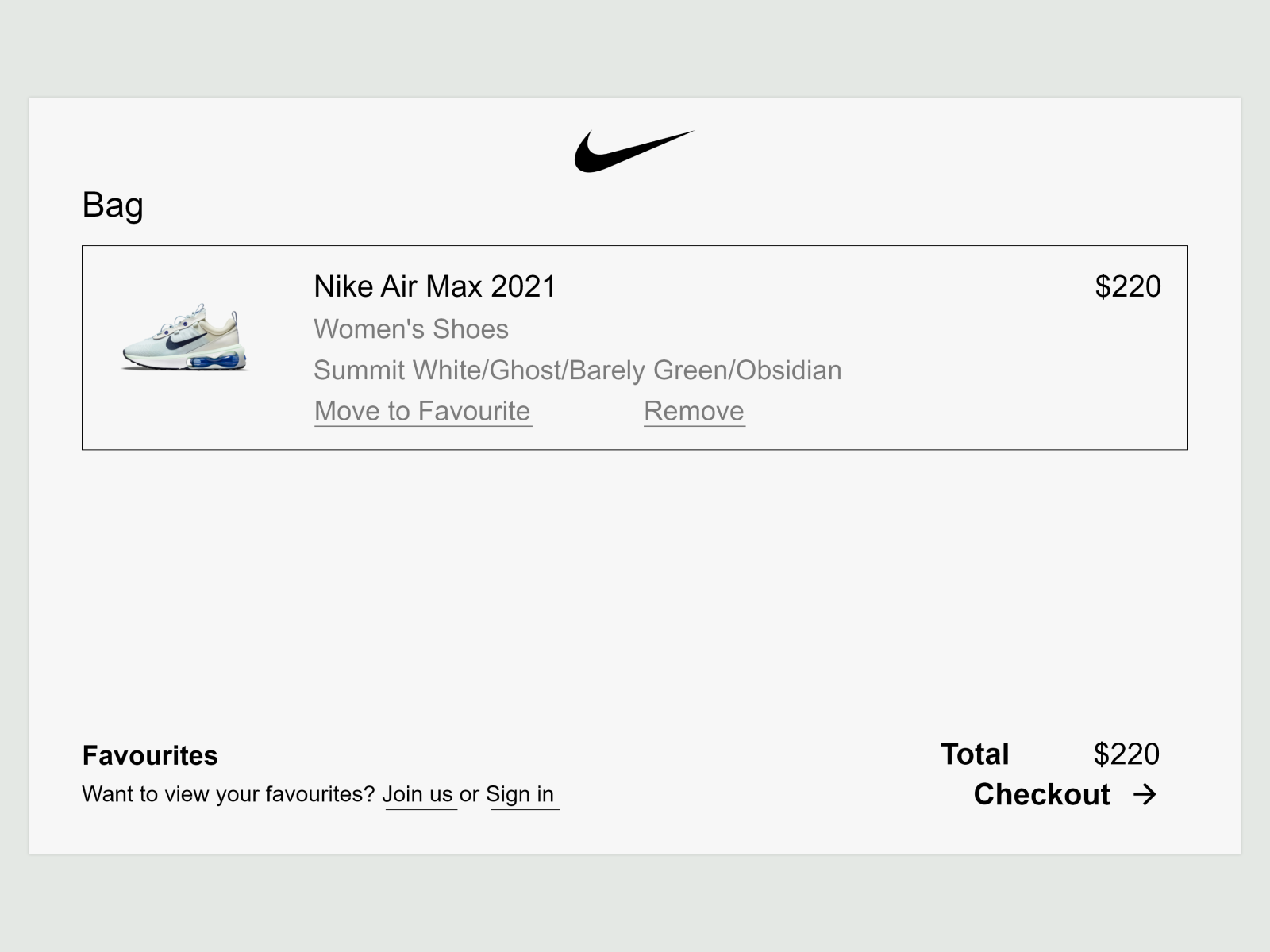 Nike Air Max 2021 Checkout Page Design Concept by Jaskaran Singh Lehal ...