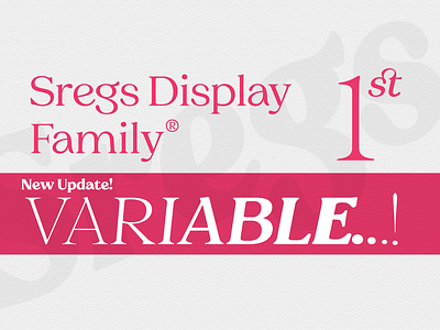 Sregs Display Fonts Family + Variable
