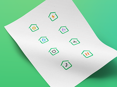 Icons. Sberbank Online banking green icons outline