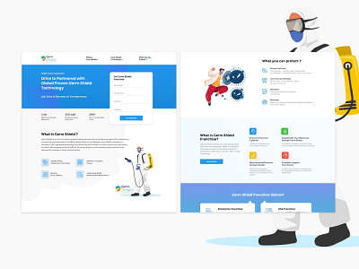 Germ Sheild Franchise design logo ui