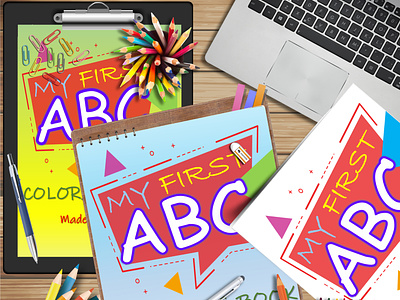 My First ABC Coloring Book abc activity arts book booklet branding coloring creativity design first abc graphic design illustration kids photoshop