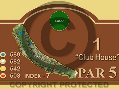 Golf Course Tee Sign activity club creativity design golf graphic design illustration photoshop