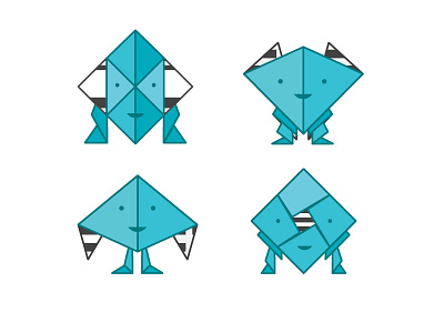 Abstract character study 1 block character fold origami paper