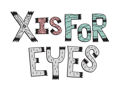 X Is For Eyes band cells hairy meat micoscope punk smog type
