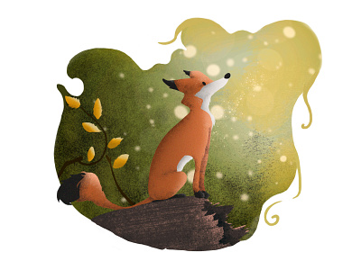 fox branding design digital painting graphicdesign illustration