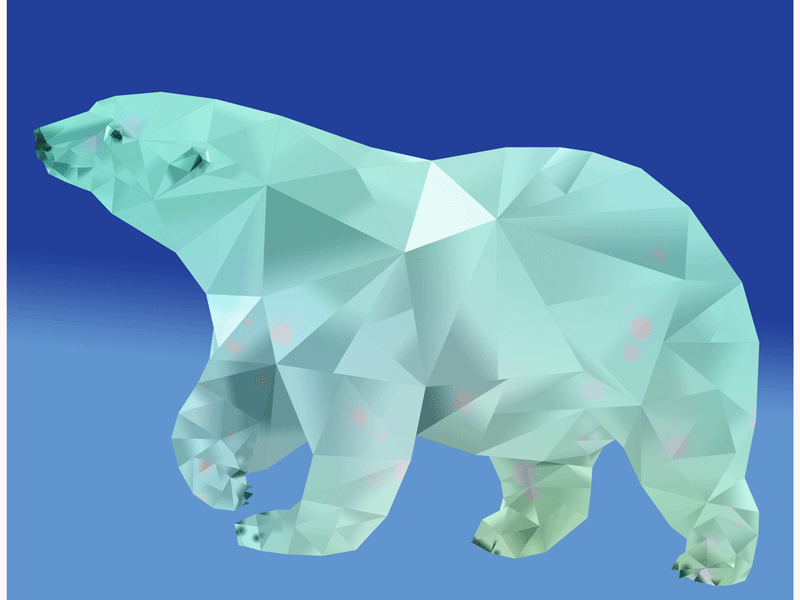 Low poly polarbear