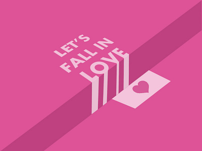 fall in love design graphic