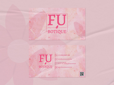 FASHION BOTIQUE | LOGO & BUSINESS CARD DESIGN beauty botique branding butterfly logo design fashion flower graphic design identity logo logo design pink vector