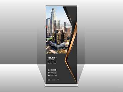 Modern Abstract Business Standee Roll Up Banner banner banner design flyer roll up banner standee banner