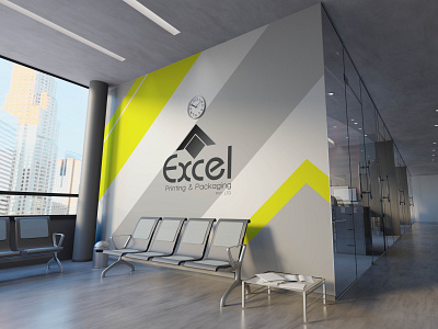 Excel Group Wall Design animation branding design graphic design illustration logo logo design package design ui ux vector