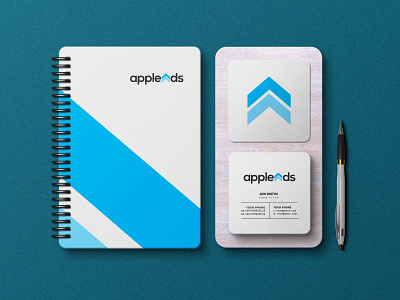 AppleAds Stationary Design branding design graphic design illustration logo logo design package design stationary stationary design ui ux vector