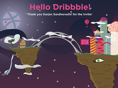The Journey to Dribbble city of dribbble community debut debutshot dribbble floating isles