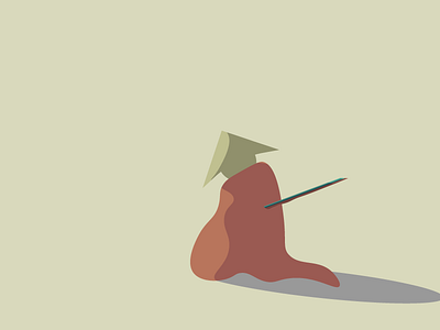 Seppuku 5 colours challenge daily artwork harakiri minimal minimal design samurai seppuku simple suicide