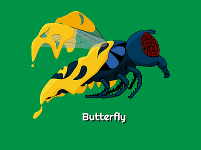 Butterfly butterfly funny graphic design old simple wordplay